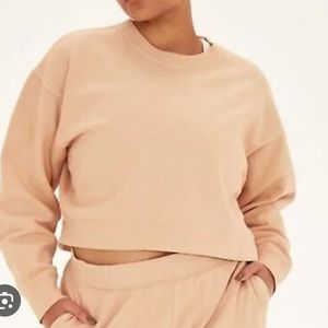 (2) Girlfriend Collective 50/50 Cropped Sweatshirts